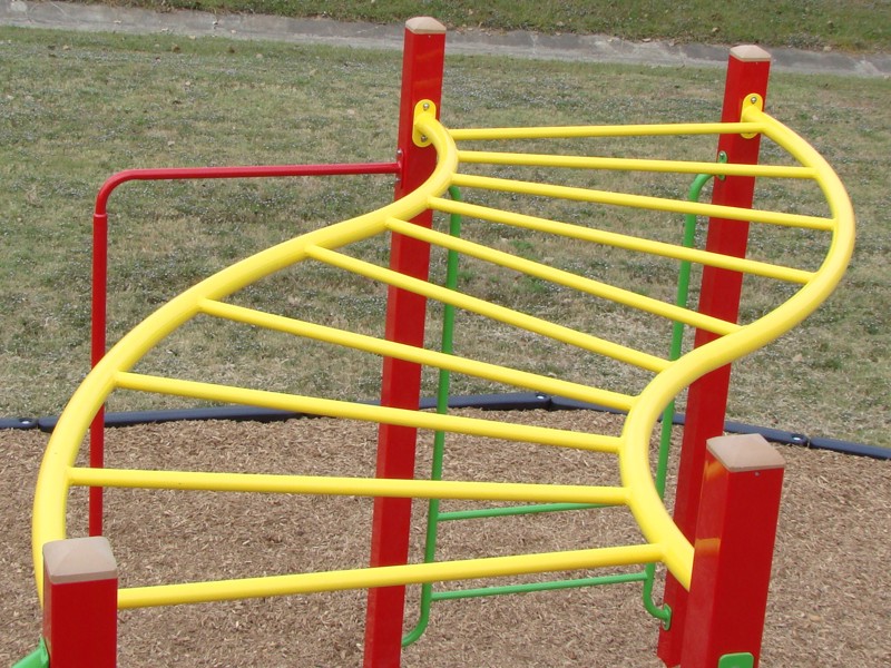 "S" Shaped Hanging Bars Commercial Playground Equipment